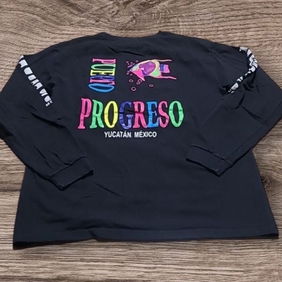 UNISEX PUERTO PROGRESO YUCATAN,MEXICO LONGSLEEVE SHIRT - Picture 6 of 6